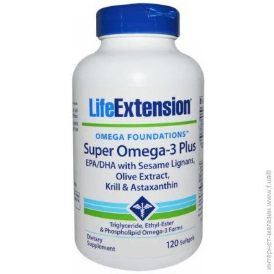   Life Extension Omega Foundations Super Omega-3 Plus 120 Softgels (000001989)
