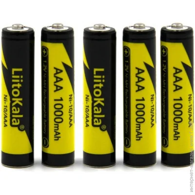  AAA 1000mAh, 1.2V NI-MH, rechargeable battery, LiitoKala, blister 5 pcs (Ni-10/AAA-5B)