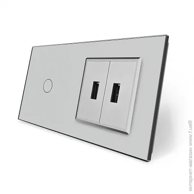 Livolo   1  2 USB   (VL-C701/2USB-15)