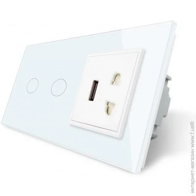 Livolo   2  1 USB 1     (VL-C702/C7USBC1A-11)
