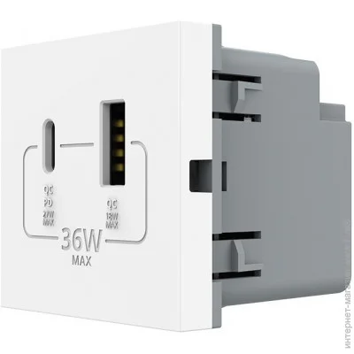 Livolo   USB-A  USB-C 36W  (VL-FCUA18W.UC18W-2WP)