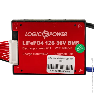 Logicpower BMS  LiFePO4 36V 12S Dis 60A Ch 30A (2479152219)