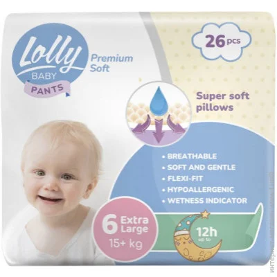  ϳ- Lolly Lolly Premium Soft Extra Large  6 (15+ ) 26  (4820174981013)
