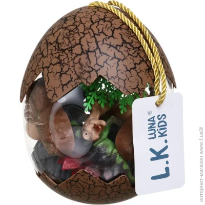 Фигурка с аксессуарами Luna Kids Игрушечный набор Яйцо Динозавры 18.5х14.5 см. 13 элементов YX-DT01-1 Фигурка с аксессуарами Luna Kids Игрушечный набор Яйцо Динозавры 18.5х14.5 см. 13 элементов YX-DT01-1