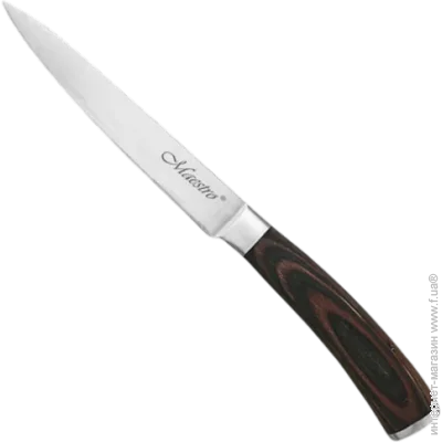 Кухонный нож универсальный Maestro — нержавеющая сталь « MR1463 Нож Maestro общ.назначения (лезвие 12,5 см) » Кухонный нож универсальный Maestro — нержавеющая сталь « MR1463 Нож Maestro общ.назначения (лезвие 12,5 см) »