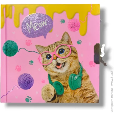 Malevaro Блокнот 135x135 мм 60 лист. Котик в наушниках Malevaro Блокнот 135x135 мм 60 лист. Котик в наушниках