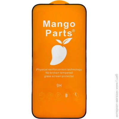 Mango Parts   Mango 9D Full Cover Tempered Glass  Apple iPhone 14 Pro (Black)