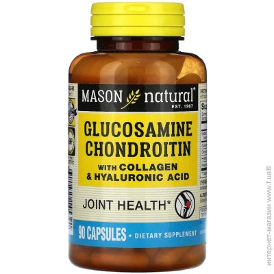        Mason Natural Glucosamine Chondroitin With Collagen & Hyaluronic Acid, 90 