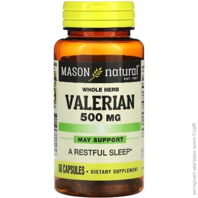   Mason Natural Valerian 500 mg 60 Caps (000021531)