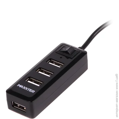 USB- Maxxter HU2A-4P-AC-03 (1606868)