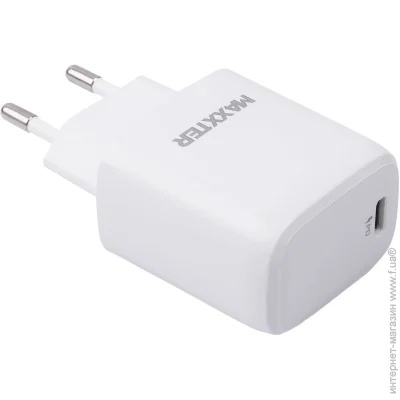   Maxxter (1USBx3) QC3.0 White (WC-PD-CtL-01) +  Lightning