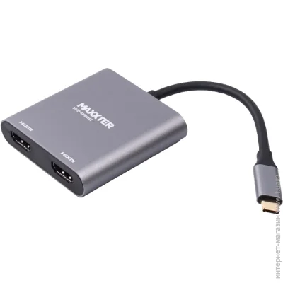 - Maxxter (V-CM-2HDMI), USB-C-2xHDMI, 