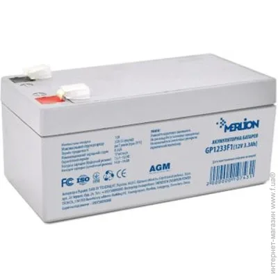    Merlion GP1233F1 12V/3.3Ah AGM