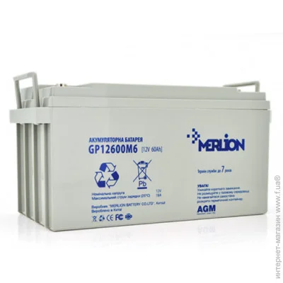    Merlion GP12600M6 12V/60Ah AGM