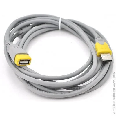 Merlion  USB 2.0 AM/AF, 3.0m, 1 , Grey/Yellow