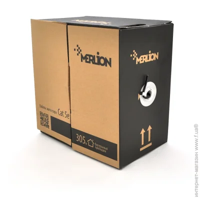 Merlion   UTP (4*2*0.5) 4p 24 AWG,, (CCA),  ,  . , 305, Black, Corton BOX (350x350x430) Q2