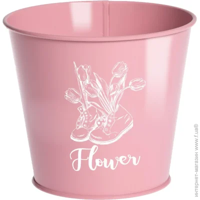 Metid Кашпо декоративна 0,5 л Flower рожевий глянець Metid Кашпо декоративна 0,5 л Flower рожевий глянець