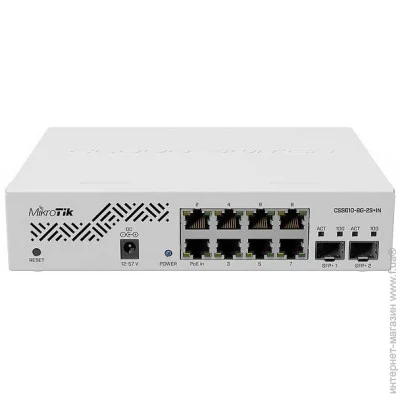  MikroTik CSS610-8G-2S+ IN (8x1G, 2xSFP+ , SwOS)