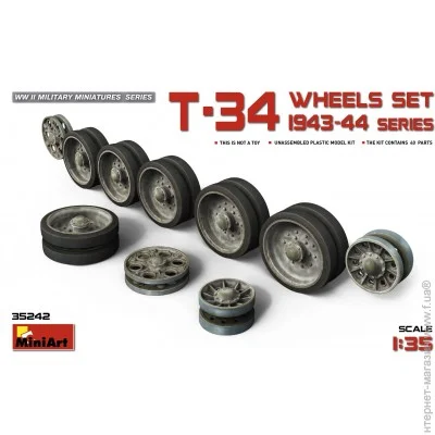  Miniart T-34 Wheels Set 1943-44 Series (MA35242)