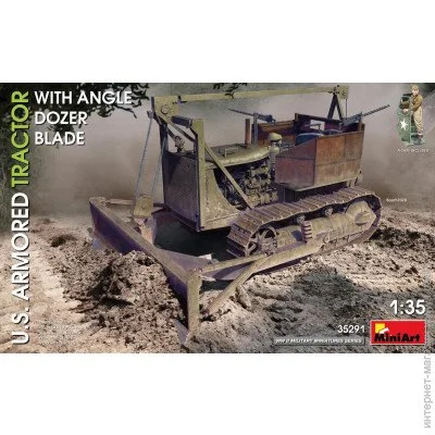  1:35   - Miniart - U.S. Armored Tractor With Angle Dozer Blade (MA35291) 
