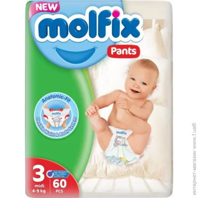 - Molfix Midi  3 (4-9 ) JUMBO 60  (8690536842704)