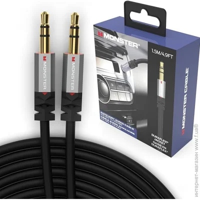 Monster VME30043 3.5mm AUX Audio Cable 1.5.