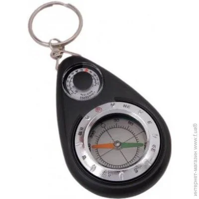 Munkees  Compass with Thermometer (1012-3154-BK)