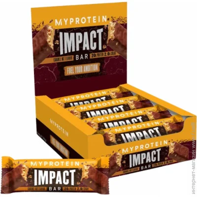 Myprotein Impact Protein Bar - 12x64g Caramel Nut (2022-09-0051)