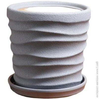 Nana Ceramics Горщик для квітів кераміка Дюна круглий сірий шовк 5 л (482) Nana Ceramics Горщик для квітів кераміка Дюна круглий сірий шовк 5 л (482)