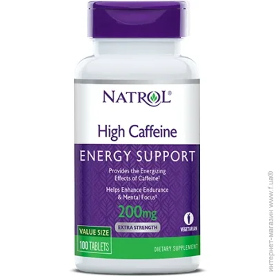 Специальная добавка Предтренировочный комплекс Natrol High Caffeine, 100 таблеток Специальная добавка Предтренировочный комплекс Natrol High Caffeine, 100 таблеток