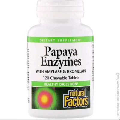    , Papaya Enzymes, Natural Factors, 120  (NFS01749)