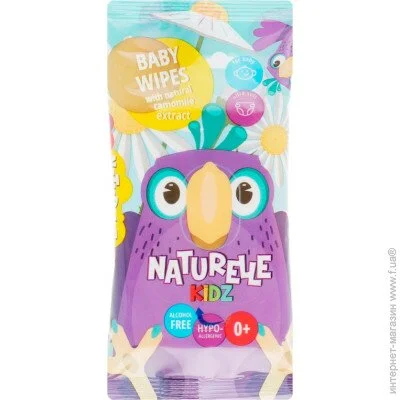 Naturelle Cosmetic Вологі серветки дитячі kidz, ромашка, 10 шт (4820207590267) Naturelle Cosmetic Вологі серветки дитячі kidz, ромашка, 10 шт (4820207590267)