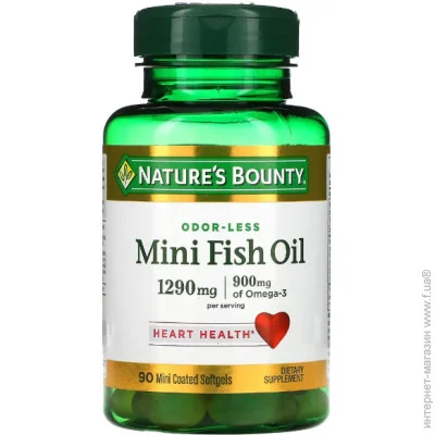   Nature`S Bounty Mini Fish Oil 1290 mg Odor-Less 90 Caps (000021691)