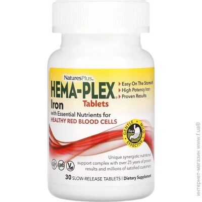   Natures Plus Hema-Plex - 30 tabs