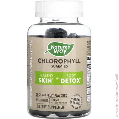   Nature`S Way , 100 ,  , Chlorophyll Gummies, Nature's Way, 60   (NWY14260)