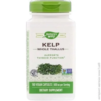  Nature`S Way Kelp 600 mg 180 Caps NWY-14508 (000002572)