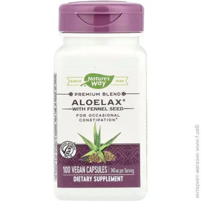   Nature`S Way   Nature's Way Aloelax with Fennel Seed, 100 