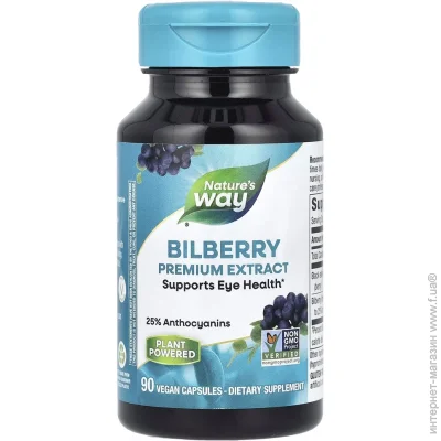   Nature`S Way   Nature's Way Bilberry Premium Extract, 90 