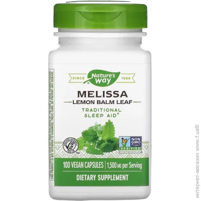   Nature`S Way   Nature's Way Melissa Lemon Balm Leaf 500 mg, 100 