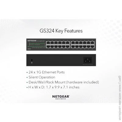  Netgear GS324 24xGE,  (GS324-200EUS)