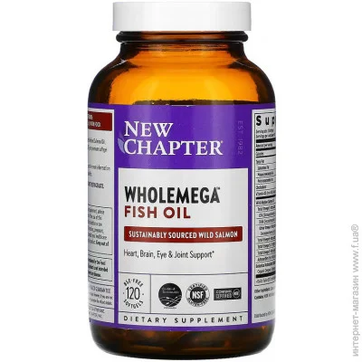   New Chapter   Chapter Wholemega Fish Oil, 120 