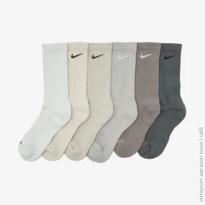  Nike Everyday Cushioned Training Crew Socks 6pcs (SX6897-991-38-42)
