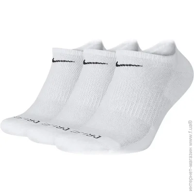  Nike Everyday Plus Cushioned No-Show (SX6889-100-42-46)