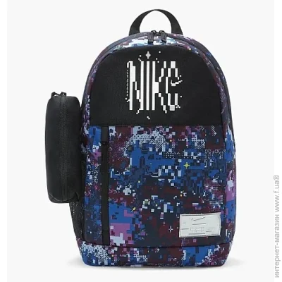  Nike Kids' Printed Backpack (DR6087-010-OSFM)