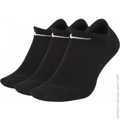  Nike Everyday Cushion No Show 3-pack 38-42 Black SX7673-010 (SX7673-010 38-42)