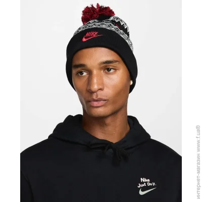  Nike Peak Fair Isle Beanie (HF0188-010-ONE SIZE)