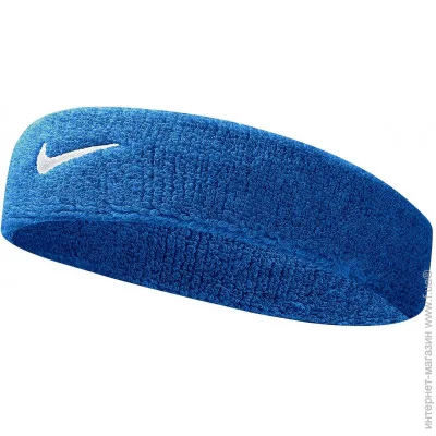 Nike SWOOSH HEADBAND ROYAL BLUE/WHITE OSFM (N.NN.07.402.OS)