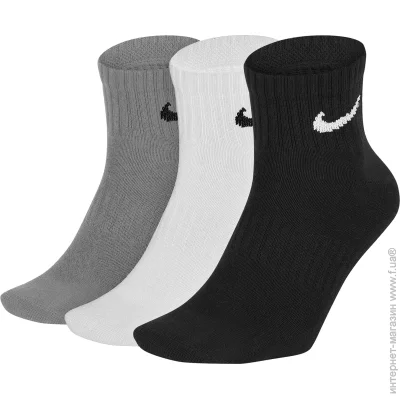  Nike U NK EVERYDAY LTWT ANKLE 3PR (SX7677-901-46-50)