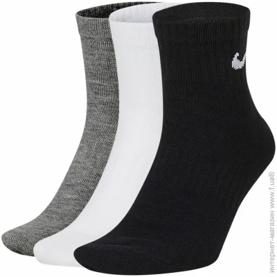  Nike U NK EVERYDAY LTWT ANKLE 3PR (SX7677-964-34-38)