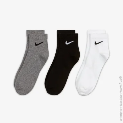  Nike U NK EVERYDAY LTWT ANKLE 3PR (SX7677-964-42-46)
